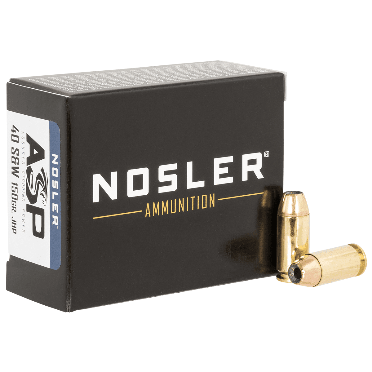 Nosler Assured Stopping Power Handgun 40 S&W 150 gr Jacket Hollow Point 20 Per Box Nosler Assured Stopping Power Handgun 40 S&W 150 gr Jacket Hollow Point 20 Per Box