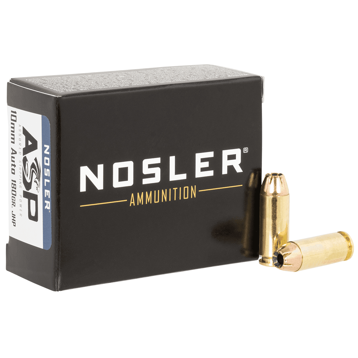 Nosler Assured Stopping Power Handgun 10mm Auto 180 gr Jacket Hollow Point 20 Per Box Nosler Assured Stopping Power Handgun 10mm Auto 180 gr Jacket Hollow Point 20 Per Box