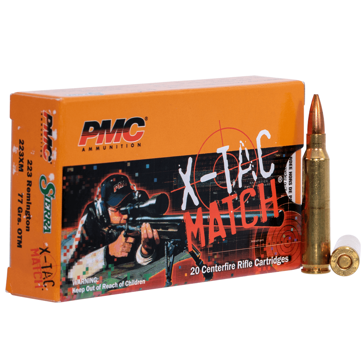 PMC 223XM X-Tac Match 223 Rem 77 gr Open Tip Match 20 Per Box PMC 223XM X-Tac Match 223 Rem 77 gr Open Tip Match 20 Per Box