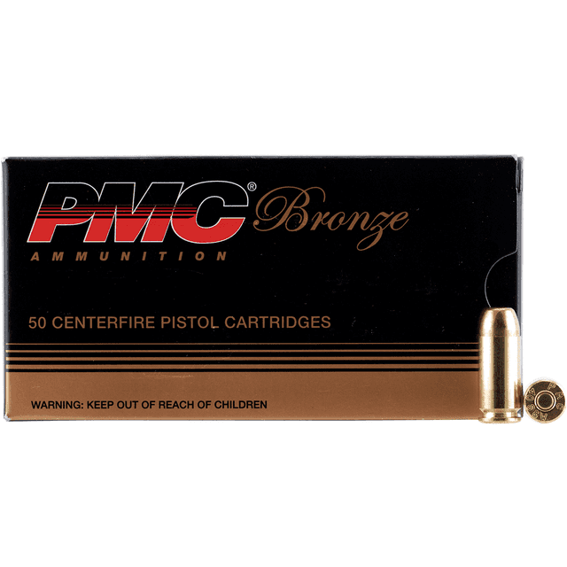 PMC 40E Bronze 40 S&W 180 gr Full Metal Jacket Flat Point 50 Per Box PMC 40E Bronze 40 S&W 180 gr Full Metal Jacket Flat Point 50 Per Box