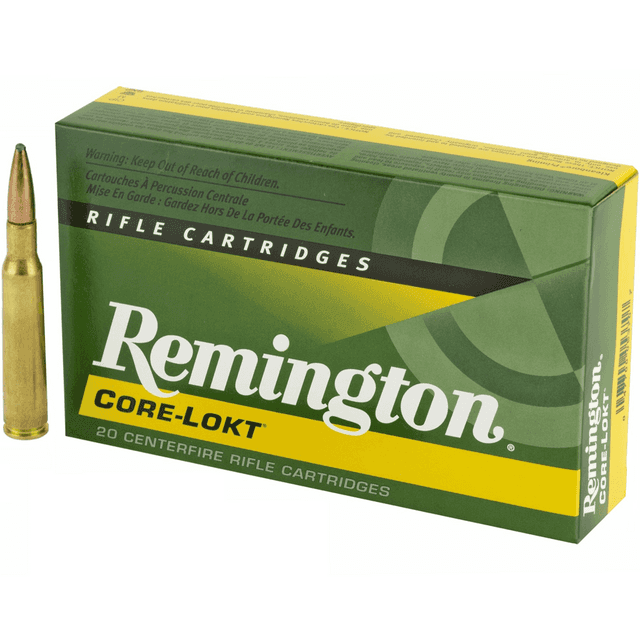 Remington Ammunition Core-Lokt 7x57mm Mauser 140 gr Pointed Soft Point Core Lokt 20 Per Box Remington Ammunition Core-Lokt 7x57mm Mauser 140 gr Pointed Soft Point Core Lokt 20 Per Box