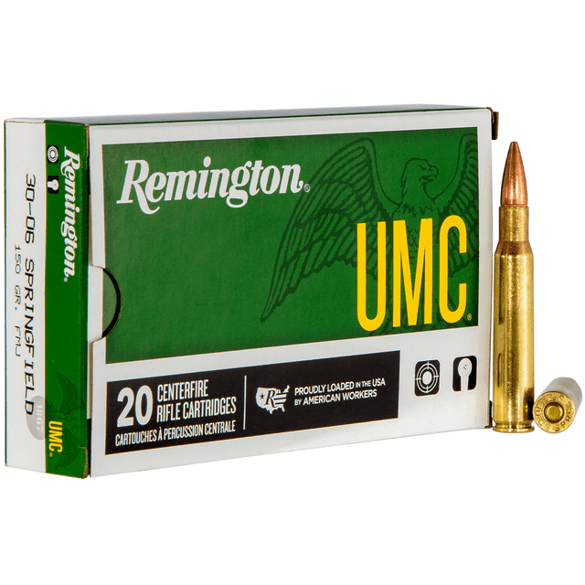 Remington Ammunition UMC 30-06 Springfield 150 gr Full Metal Jacket 20 Per Box Remington Ammunition UMC 30-06 Springfield 150 gr Full Metal Jacket 20 Per Box
