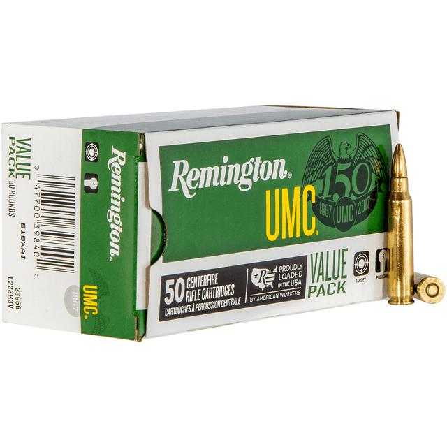 Remington Ammunition UMC Value Pack 223 Rem 55 gr Full Metal Jacket 50 Per Box Remington Ammunition UMC Value Pack 223 Rem 55 gr Full Metal Jacket 50 Per Box