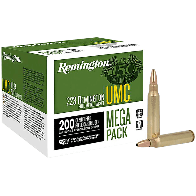 Remington Ammunition UMC Mega Pack 223 Rem 45 gr Jacket Hollow Point 200 Per Box Remington Ammunition UMC Mega Pack 223 Rem 45 gr Jacket Hollow Point 200 Per Box