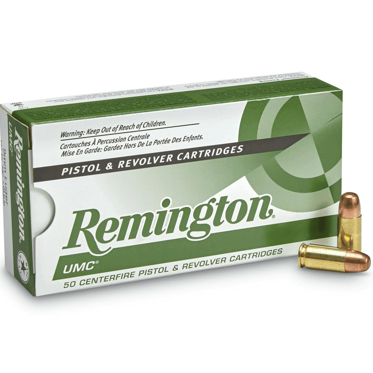 Remington Ammunition UMC 9mm Luger 147 gr Full Metal Jacket 50 Per Box Remington Ammunition UMC 9mm Luger 147 gr Full Metal Jacket 50 Per Box