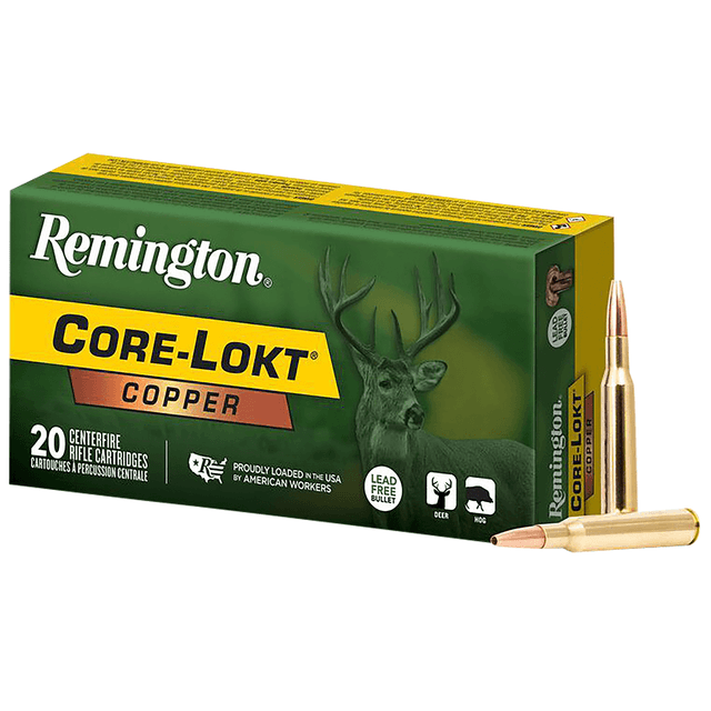 Remington Ammunition Core-Lokt Copper 243 Win 85 gr Copper Hollow Point 20 Per Box Remington Ammunition Core-Lokt Copper 243 Win 85 gr Copper Hollow Point 20 Per Box