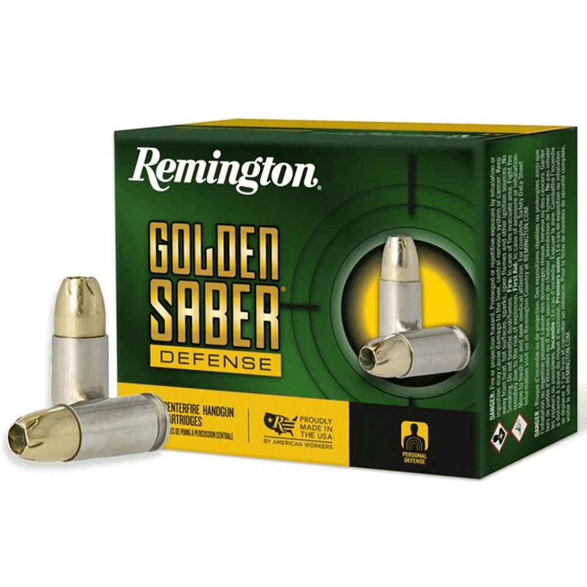Remington Ammunition Golden Saber Bonded 9mm Luger +P 124 gr Bonded Brass Jacketed Hollow Point 20 Per Box Remington Ammunition Golden Saber Bonded 9mm Luger +P 124 gr Bonded Brass Jacketed Hollow Point 20 Per Box