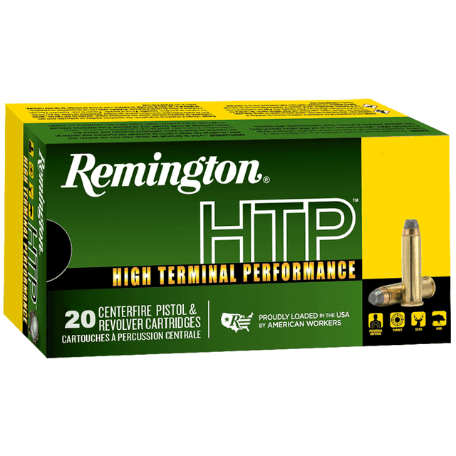 Remington Ammunition HTP 38 Special +P 110 gr Semi Jacketed Hollow Point 20 Per Box Remington Ammunition HTP 38 Special +P 110 gr Semi Jacketed Hollow Point 20 Per Box