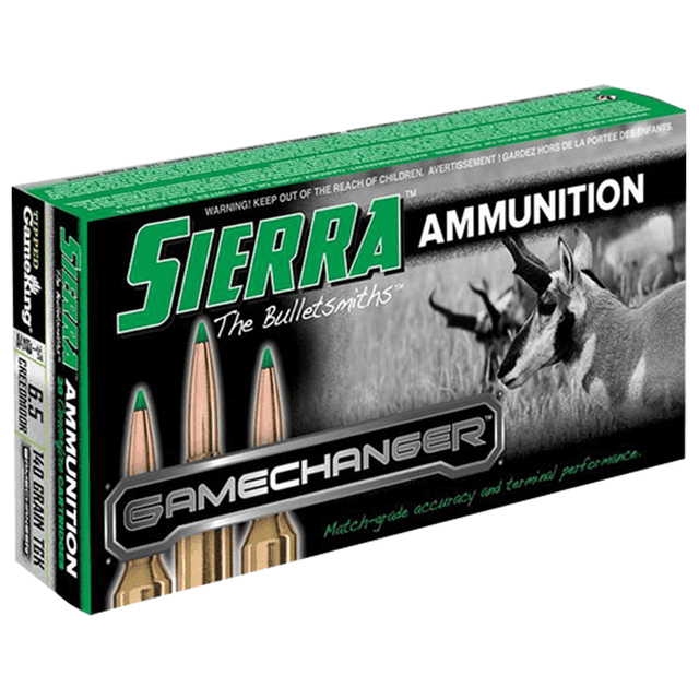 Sierra GameChanger 6.5 Creedmoor 140 gr Sierra Tipped GameKing 20 Per box Sierra GameChanger 6.5 Creedmoor 140 gr Sierra Tipped GameKing 20 Per box