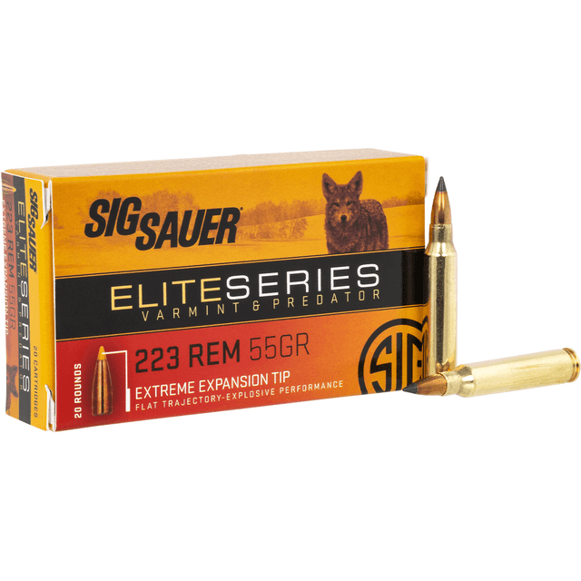 Sig Sauer Elite Hunting Varmint & Predator 223 Rem 55 gr Extreme Expansion Tip 20 Per Box Sig Sauer Elite Hunting Varmint & Predator 223 Rem 55 gr Extreme Expansion Tip 20 Per Box