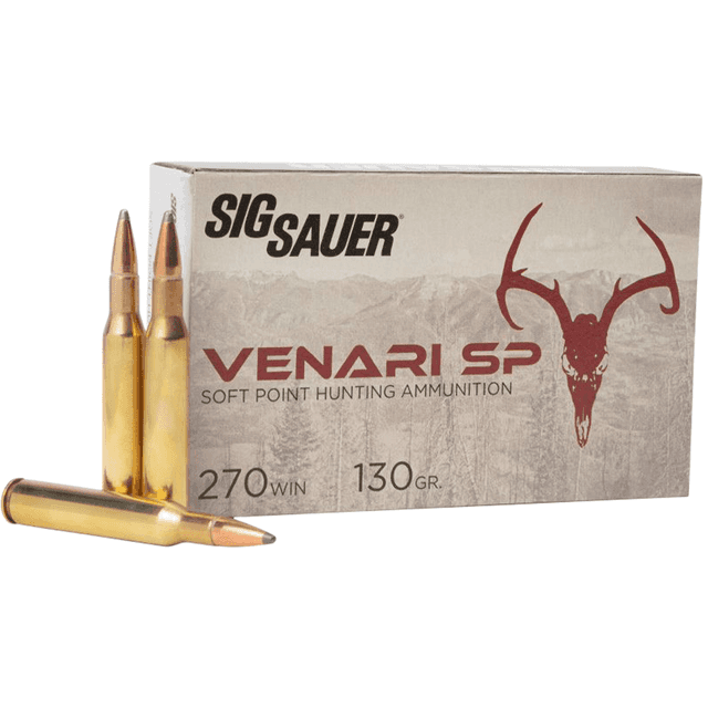 Sig Sauer Venari 270 Win 130 gr Soft Point 20 Per Box Hunting Ammo Sig Sauer Venari 270 Win 130 gr Soft Point 20 Per Box Hunting Ammo