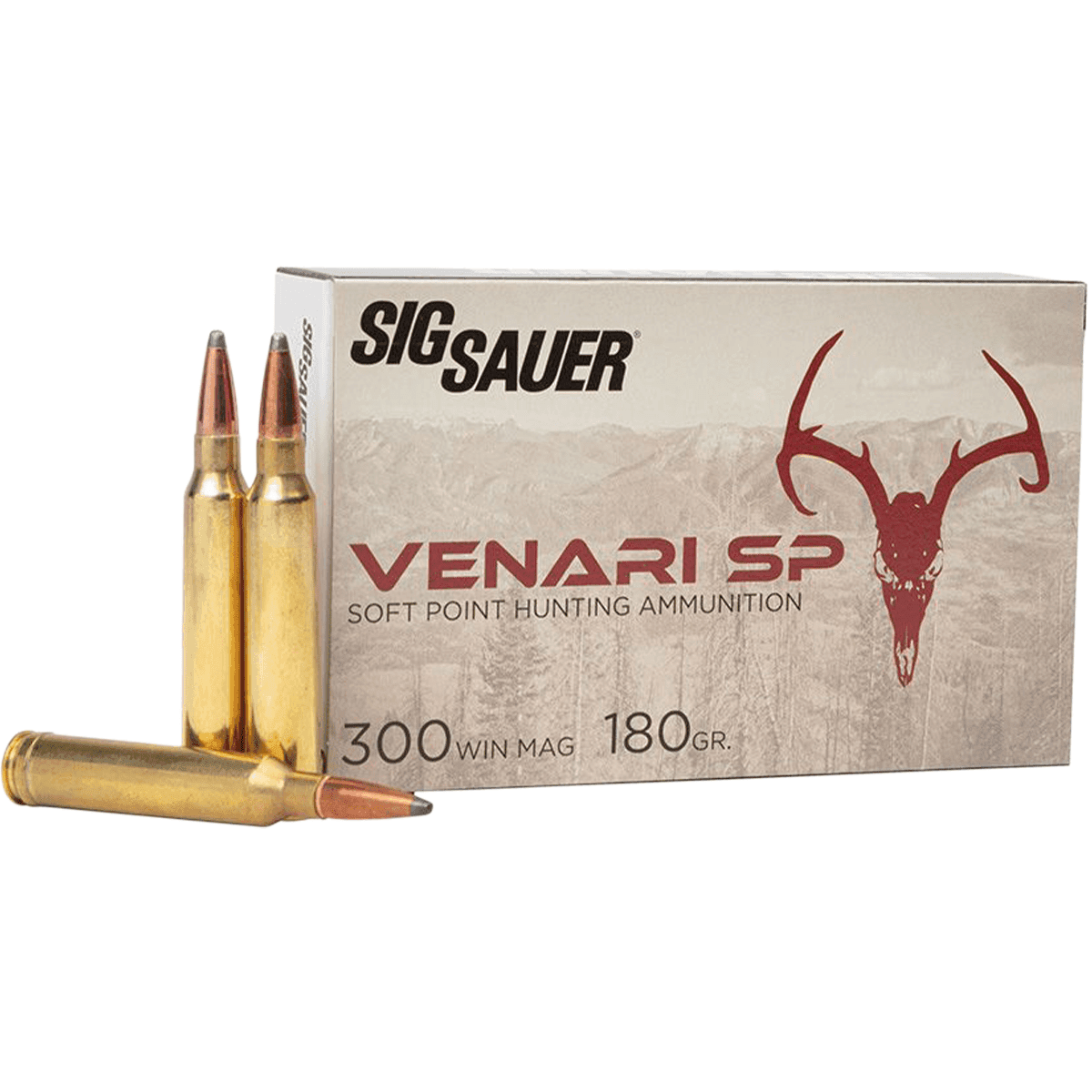 Sig Sauer Venari 300 Win Mag 180 gr Soft Point 20 Per Box Hunting Ammo Sig Sauer Venari 300 Win Mag 180 gr Soft Point 20 Per Box Hunting Ammo
