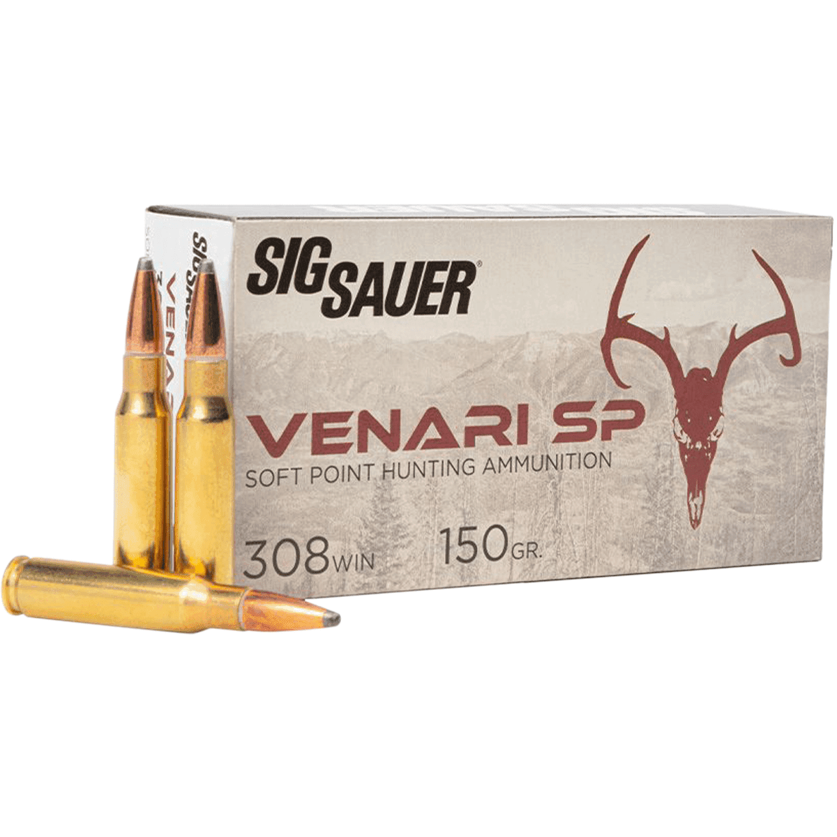 Sig Sauer Venari 308 Win 150 gr Soft Point 20 Per Box Hunting Ammo Sig Sauer Venari 308 Win 150 gr Soft Point 20 Per Box Hunting Ammo