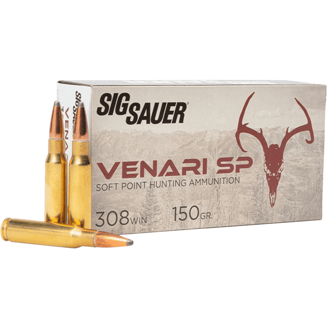 Sig Sauer Venari 308 Win 150 gr Soft Point 20 Per Box Hunting Ammo Sig Sauer Venari 308 Win 150 gr Soft Point 20 Per Box Hunting Ammo