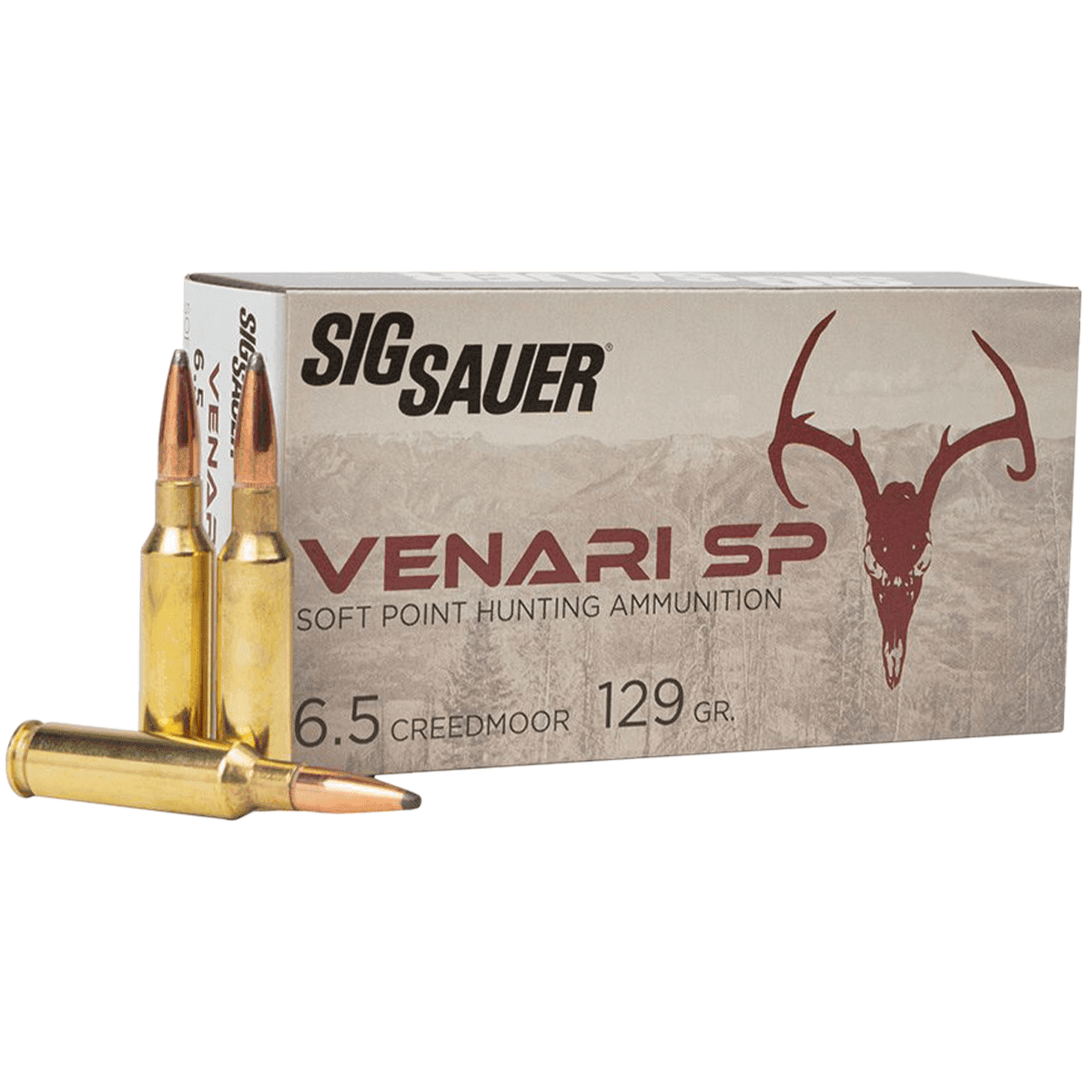 Sig Sauer Venari 6.5 Creedmoor 129 gr Soft Point 20 Per Box Hunting Ammo Sig Sauer Venari 6.5 Creedmoor 129 gr Soft Point 20 Per Box Hunting Ammo