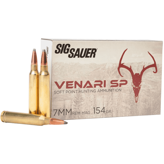 Sig Sauer Venari 7mm Rem Mag 154 gr Soft Point 20 Per Box Hunting Ammo Sig Sauer Venari 7mm Rem Mag 154 gr Soft Point 20 Per Box Hunting Ammo