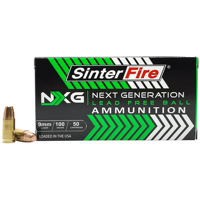 SinterFire Inc Next Generation (NXG) 9mm Luger 100 gr Lead Free Ball 50 Per Box SinterFire Inc Next Generation (NXG) 9mm Luger 100 gr Lead Free Ball 50 Per Box