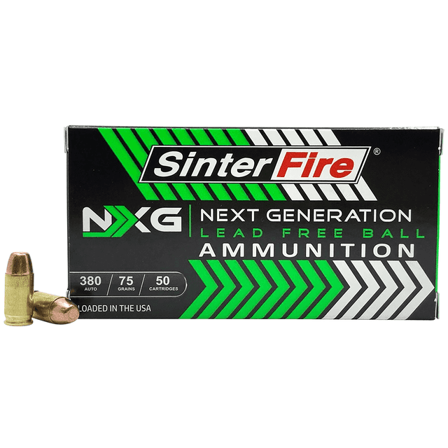 SinterFire Inc Next Generation (NXG) 380 ACP 75 gr Lead Free Ball 50 Per Box SinterFire Inc Next Generation (NXG) 380 ACP 75 gr Lead Free Ball 50 Per Box