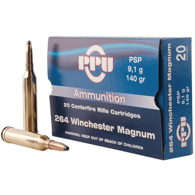 PPU PP264 Standard Rifle 264 Win Mag 140 gr Pointed Soft Point 20 Per Box PPU PP264 Standard Rifle 264 Win Mag 140 gr Pointed Soft Point 20 Per Box