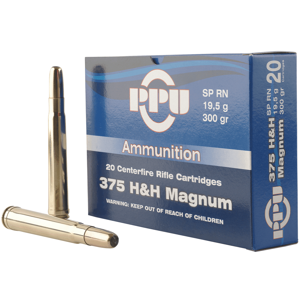 PPU Standard Rifle 375 H&H Mag 300 gr Soft Point Round Nose - PP375S PPU Standard Rifle 375 H&H Mag 300 gr Soft Point Round Nose - PP375S