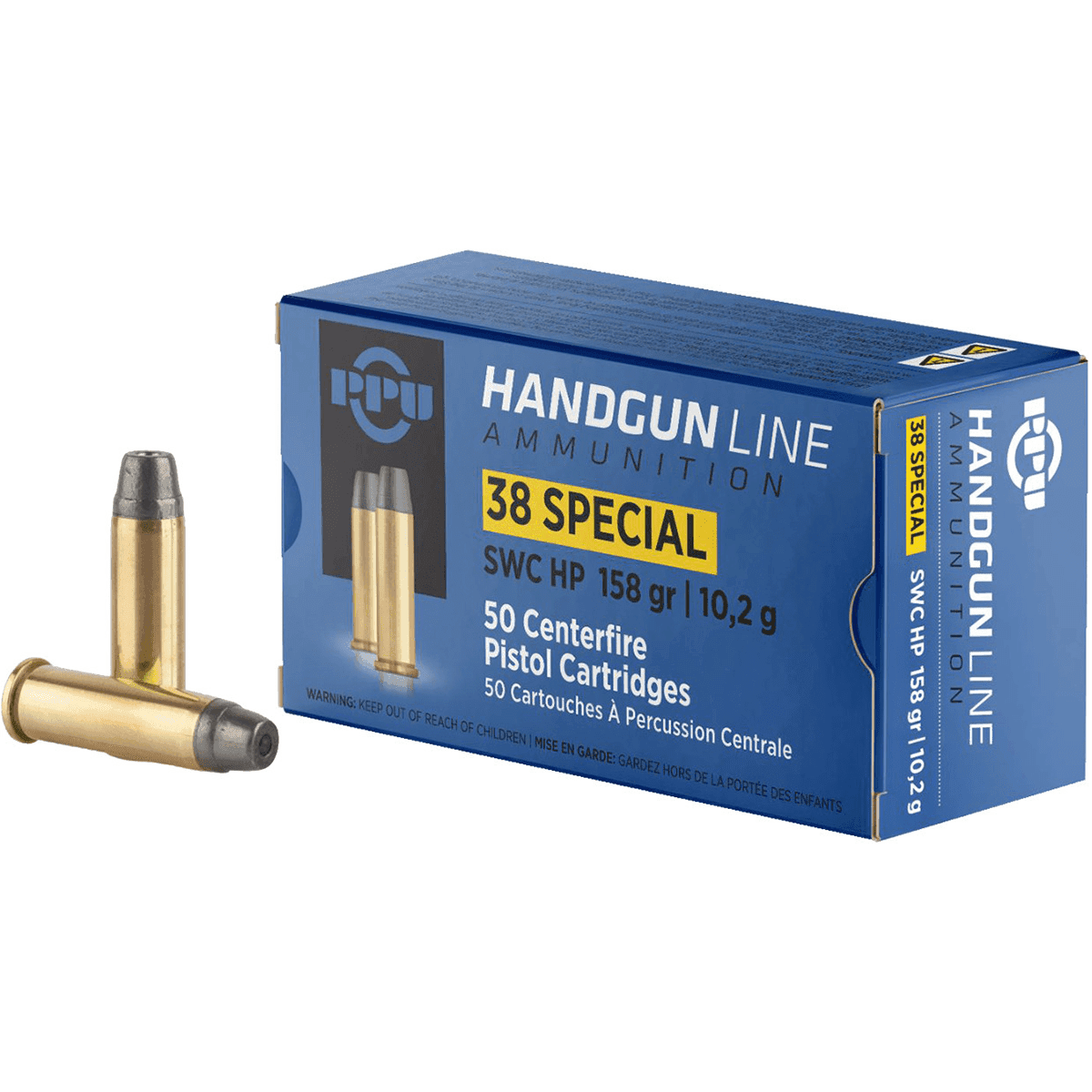 PPU Handgun 38 Special 158 gr Semi Wadcutter Hollow Point PPH38SH PPU Handgun 38 Special 158 gr Semi Wadcutter Hollow Point PPH38SH