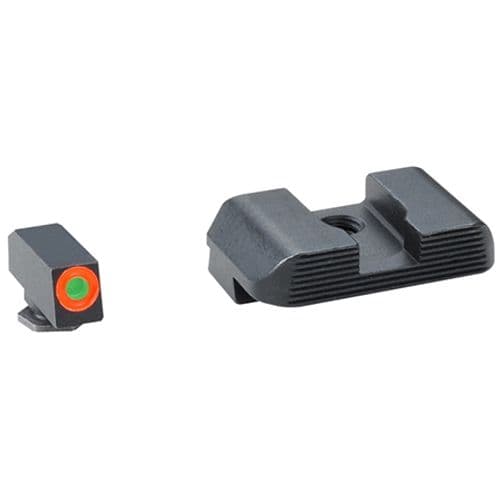 AmeriGlo GL433 Hackathorn Night Sight Set Glock 9/40 7/19/22/23/24/26/27/33/34/35/37/38/39 Green w/Orange Outline Front Black Rear Black AmeriGlo GL433 Hackathorn Night Sight Set Glock 9/40 7/19/22/23/24/26/27/33/34/35/37/38/39 Green w/Orange Outline Front Black Rear Black