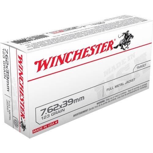 Winchester Ammo USA 7.62x39mm 123 gr Full Metal Jacket 20 Per Box Winchester Ammo USA 7.62x39mm 123 gr Full Metal Jacket 20 Per Box