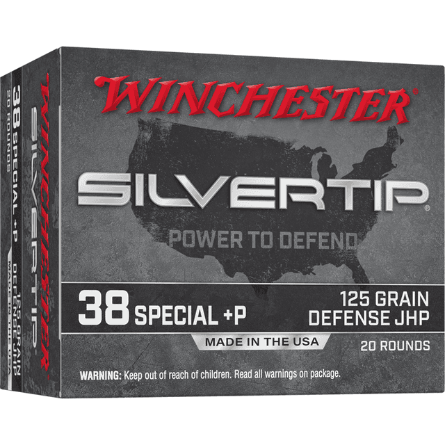 Winchester Ammo Silvertip 38 Special +P 125 gr Silvertip Jacket Hollow Point - W38PST Winchester Ammo Silvertip 38 Special +P 125 gr Silvertip Jacket Hollow Point - W38PST