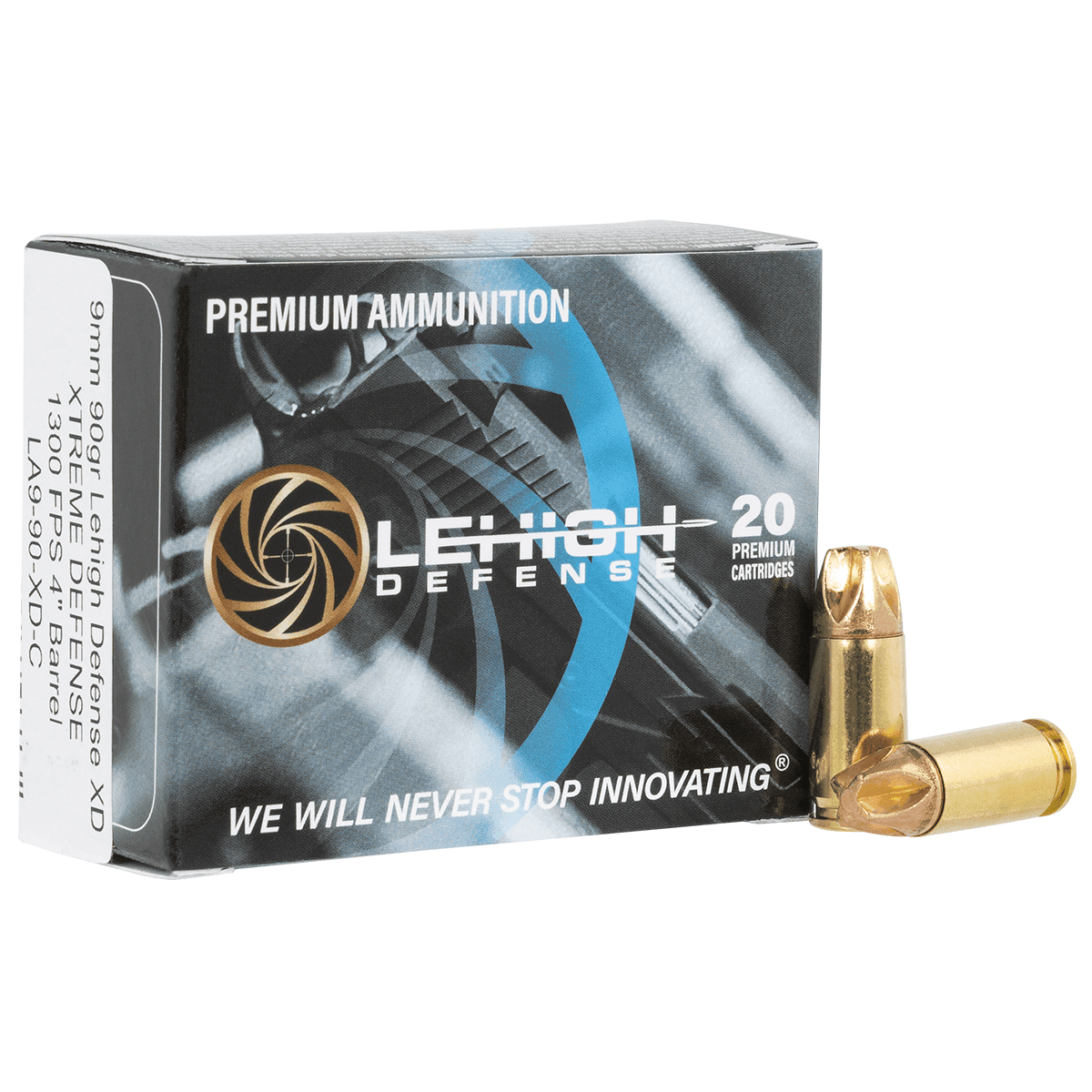 Lehigh Defense LA990XDC Xtreme Defense Home Defense 9mm Luger 90 gr Lehigh Defense XD FMT 20 Per Box Lehigh Defense LA990XDC Xtreme Defense Home Defense 9mm Luger 90 gr Lehigh Defense XD FMT 20 Per Box