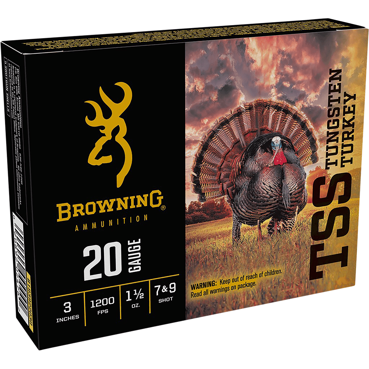 Browning Ammo TSS Tungsten Turkey 20 Gauge 3" 1 1/2 oz Tungsten 7/9 Shot 5 Per Box Browning Ammo TSS Tungsten Turkey 20 Gauge 3" 1 1/2 oz Tungsten 7/9 Shot 5 Per Box