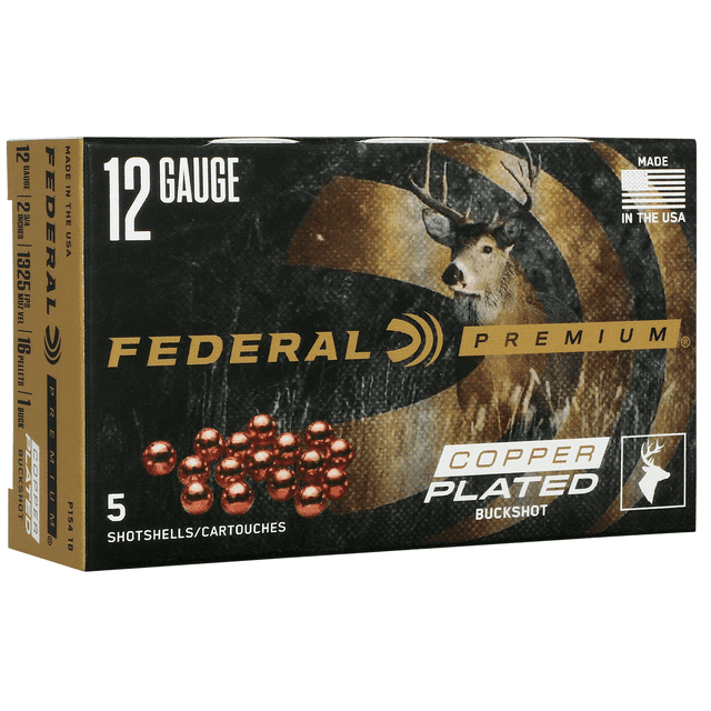 Federal P1541B Premium Max Buck 12 Gauge 2.75" 1 Buck Shot 16 Pellets 5 Per Box Federal P1541B Premium Max Buck 12 Gauge 2.75" 1 Buck Shot 16 Pellets 5 Per Box