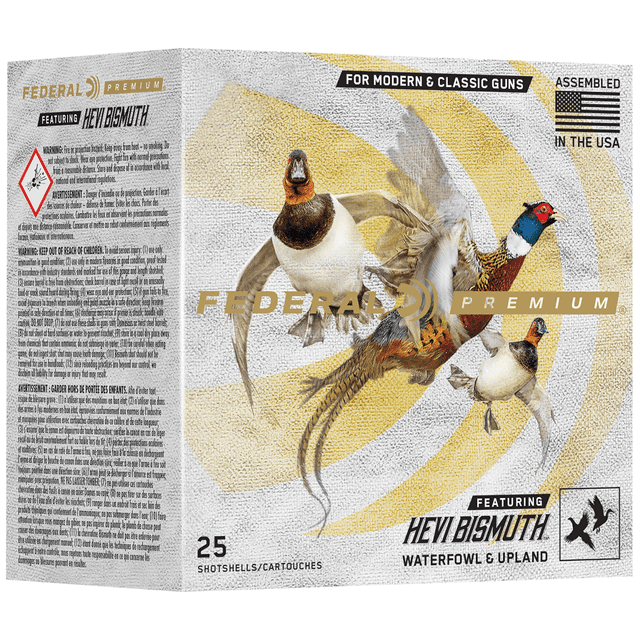 Federal Premium HEVI-Bismuth 20 Gauge 3" 1 1/8 oz HEVI Bismuth 3 Shot 25 Per Box Federal Premium HEVI-Bismuth 20 Gauge 3" 1 1/8 oz HEVI Bismuth 3 Shot 25 Per Box