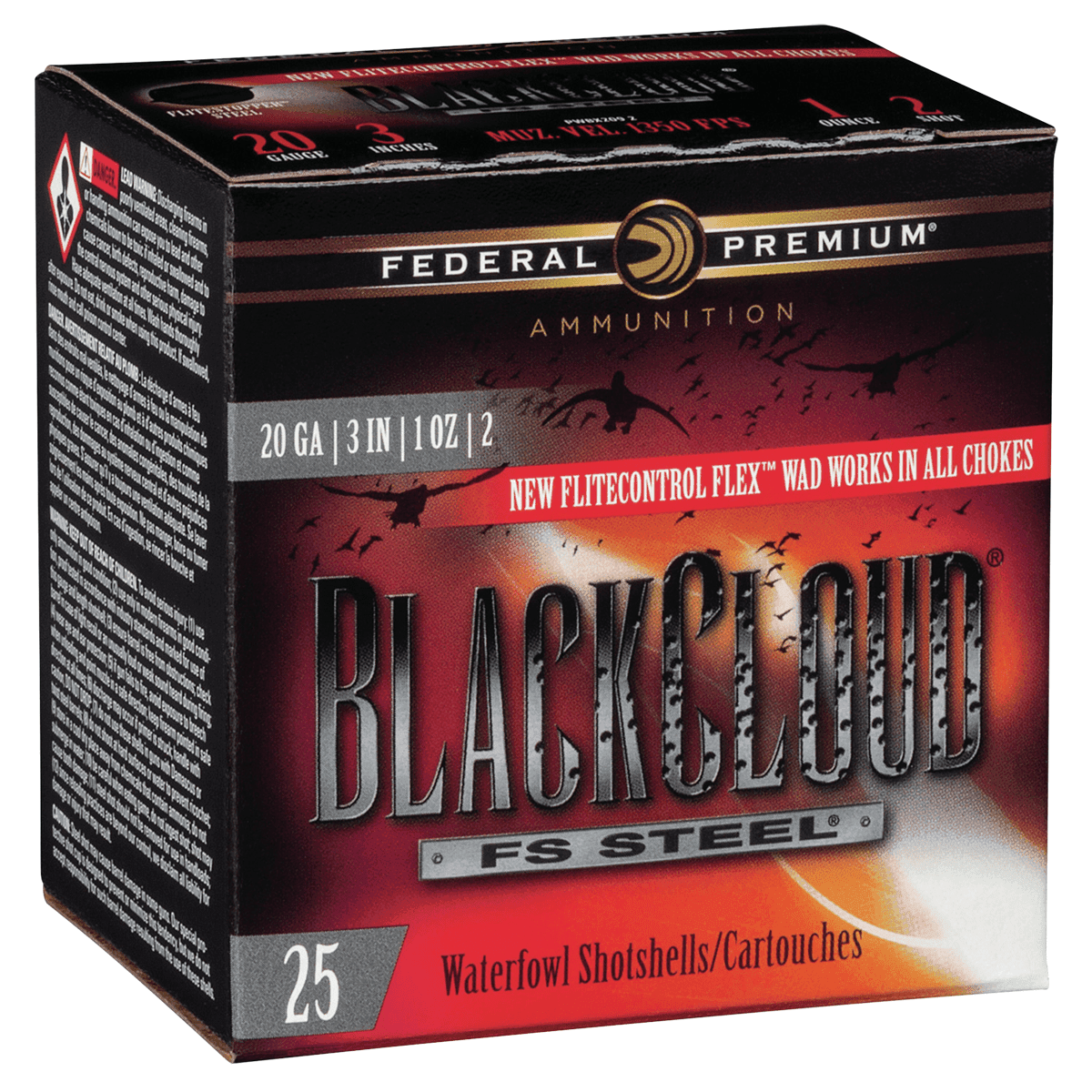 Federal Black Cloud FS 20 Gauge 3" 1 oz 2 Shot 25 Per Box Federal Black Cloud FS 20 Gauge 3" 1 oz 2 Shot 25 Per Box