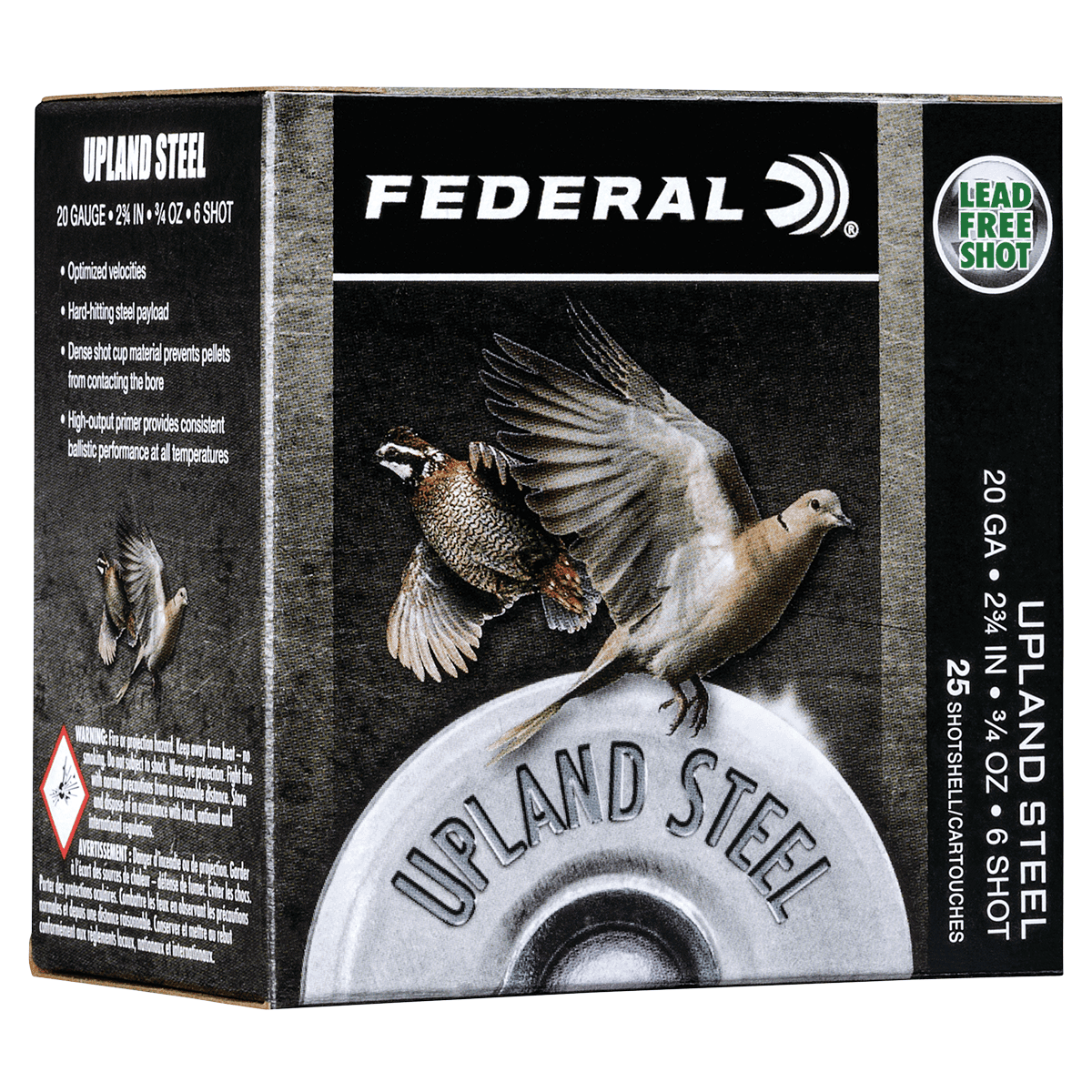 Federal Upland Field & Range 20 Gauge 2.75" 7/8 oz 7.5 Shot 25 Per Box Federal Upland Field & Range 20 Gauge 2.75" 7/8 oz 7.5 Shot 25 Per Box