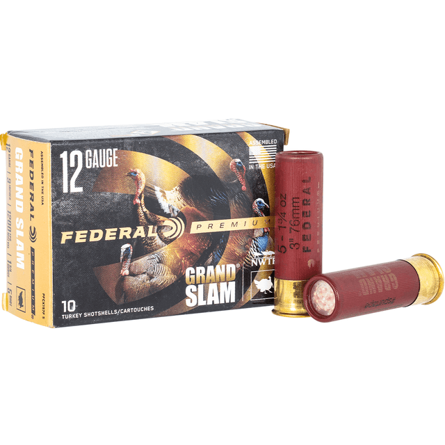 Federal Premium Grand Slam 12 Gauge 3" 1 3/4 oz 5 Shot 10 Per Box Federal Premium Grand Slam 12 Gauge 3" 1 3/4 oz 5 Shot 10 Per Box