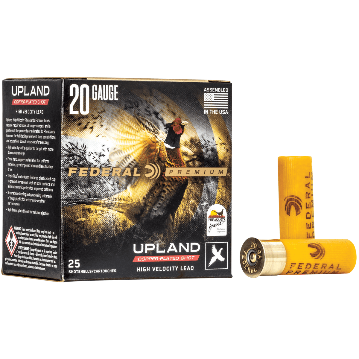 Federal Premium Wing-Shok Pheasant Forever High Velocity 20 Gauge 2.75" 1 oz 6 Shot 25 Per Box Federal Premium Wing-Shok Pheasant Forever High Velocity 20 Gauge 2.75" 1 oz 6 Shot 25 Per Box