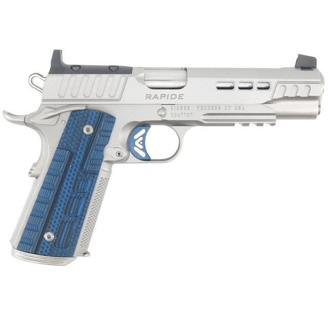 Kimber 1911 Rapide Ice 9mm 5", 9+1, Optic Ready Stainless/Blue Semi Automatic Pistol Kimber 1911 Rapide Ice 9mm 5", 9+1, Optic Ready Stainless/Blue Semi Automatic Pistol
