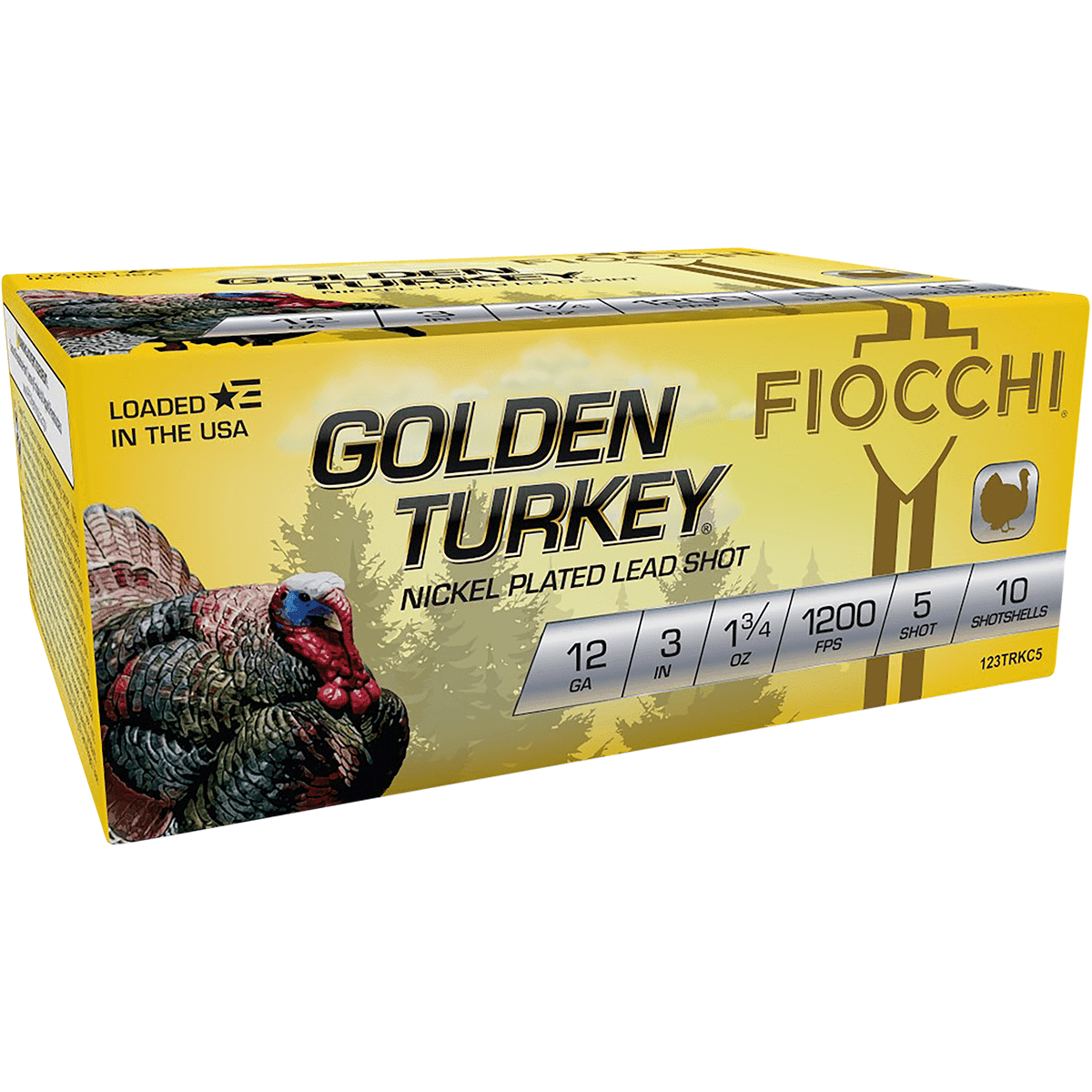 Fiocchi Golden Turkey 12 Gauge 3" 1 3/4 oz 5 Shot 10 Per Box Fiocchi Golden Turkey 12 Gauge 3" 1 3/4 oz 5 Shot 10 Per Box