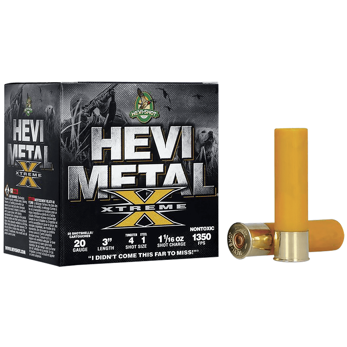 HEVI-Shot HEVI-Metal Extreme 20 Gauge 3" 1 1/16 oz Steel/ Tungsten 4/1 Shot 25 Per Box HEVI-Shot HEVI-Metal Extreme 20 Gauge 3" 1 1/16 oz Steel/ Tungsten 4/1 Shot 25 Per Box