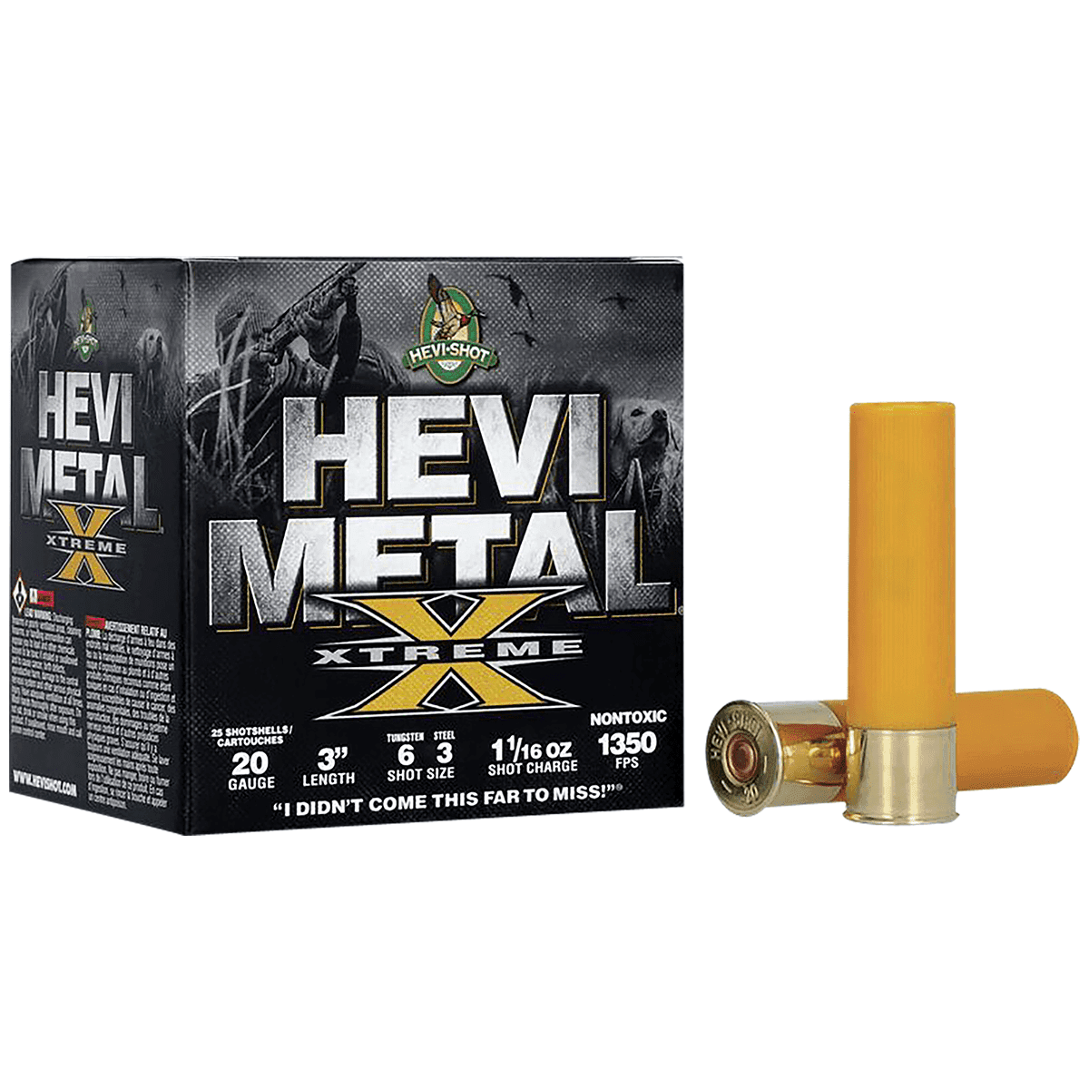 HEVI-Shot HEVI-Metal Extreme 20 Gauge 3" 1 1/16 oz Steel/ Tungsten 6 & 3 Shot 25 Per Box HEVI-Shot HEVI-Metal Extreme 20 Gauge 3" 1 1/16 oz Steel/ Tungsten 6 & 3 Shot 25 Per Box