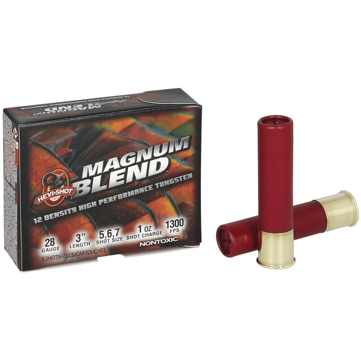 HEVI-Shot HEVI-18 TSS Turkey 28 Gauge 3" 1 1/4 oz 5/6/7 Shot 5 Per Box HEVI-Shot HEVI-18 TSS Turkey 28 Gauge 3" 1 1/4 oz 5/6/7 Shot 5 Per Box