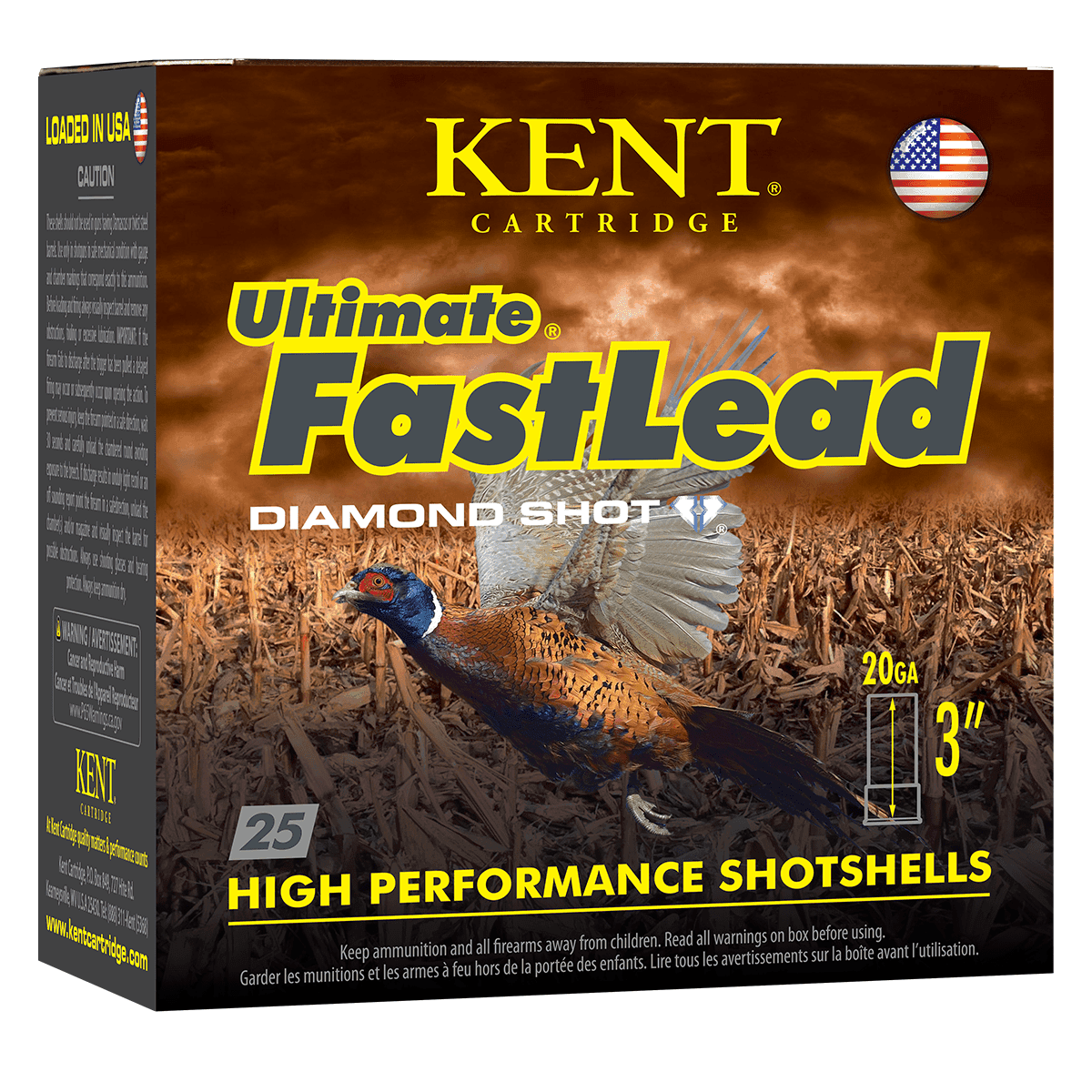 Kent Cartridge Ultimate Fast Lead 20 Gauge 3" 1 1/4 oz 5 Shot 25 Per Box Kent Cartridge Ultimate Fast Lead 20 Gauge 3" 1 1/4 oz 5 Shot 25 Per Box