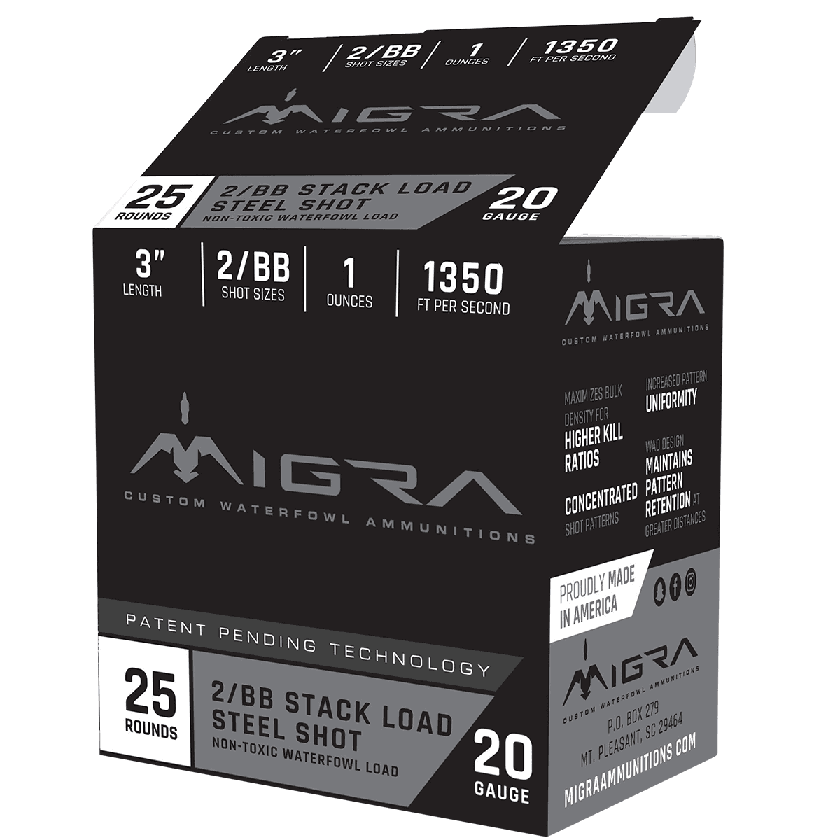 Migra Ammunitions Combinational 20 Gauge 3" 1 oz 4/6 Shot 25 Per Box Migra Ammunitions Combinational 20 Gauge 3" 1 oz 4/6 Shot 25 Per Box