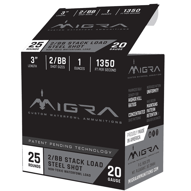 Migra Ammunitions Combinational 20 Gauge 3" 1 oz 4/6 Shot 25 Per Box Migra Ammunitions Combinational 20 Gauge 3" 1 oz 4/6 Shot 25 Per Box