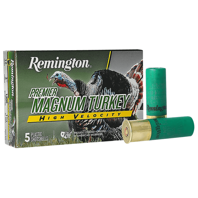 Remington Ammunition Premier Magnum Turkey High Velocity 12 Gauge 3" 1 3/4 oz 5 Shot 5 Per Box Remington Ammunition Premier Magnum Turkey High Velocity 12 Gauge 3" 1 3/4 oz 5 Shot 5 Per Box