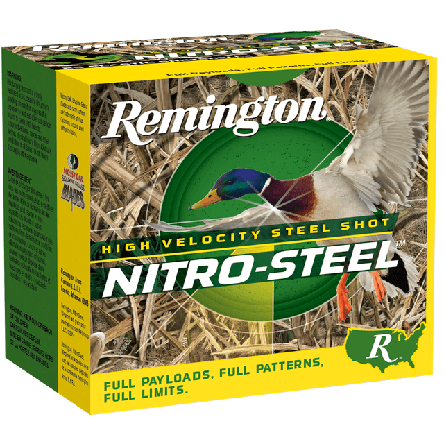 Remington Ammunition Nitro-Steel High Velocity 20 Gauge 3" 1 oz 4 Shot 25 Per Box Remington Ammunition Nitro-Steel High Velocity 20 Gauge 3" 1 oz 4 Shot 25 Per Box