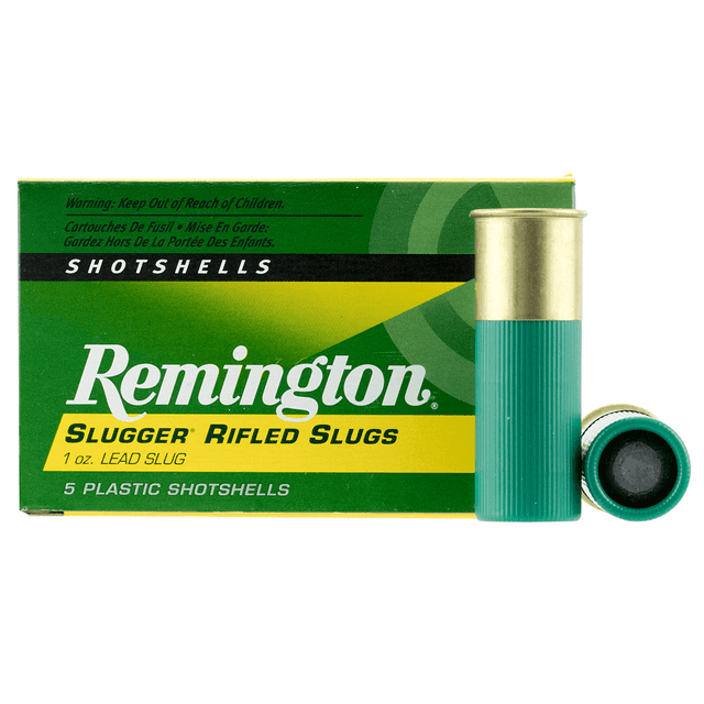 Remington Ammunition Slugger 12 Gauge 2.75" 1 oz Rifled Slug Shot 5 Per Box Remington Ammunition Slugger 12 Gauge 2.75" 1 oz Rifled Slug Shot 5 Per Box