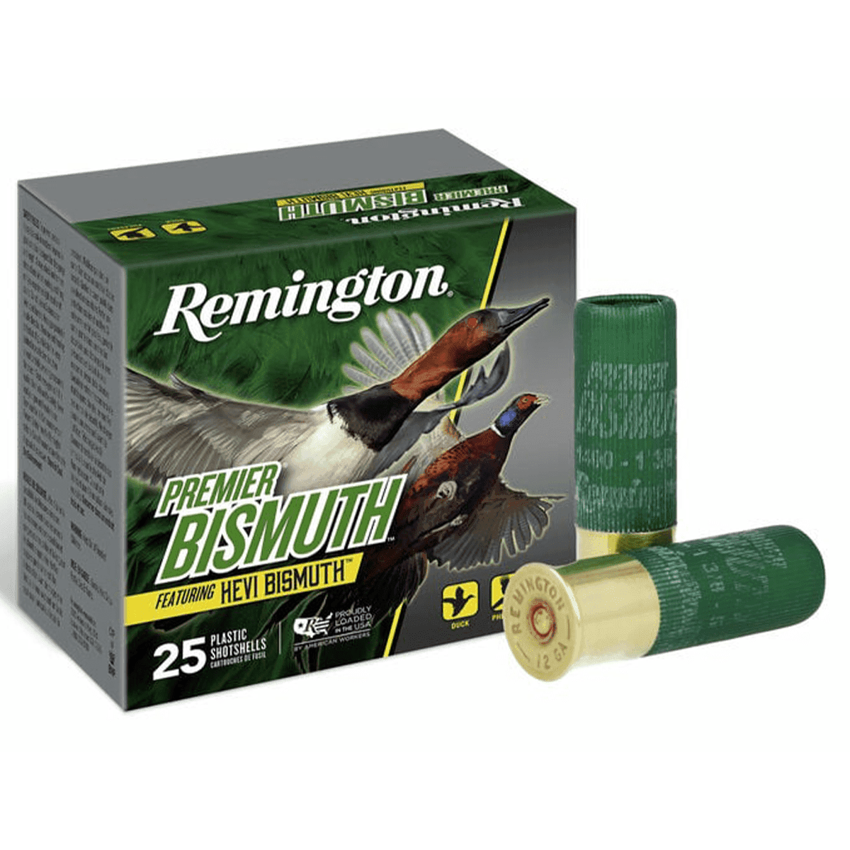 Remington Ammunition Premier Bismuth 12 Gauge 2.75" 1 1/4 oz 5 Shot 25 Per Box Remington Ammunition Premier Bismuth 12 Gauge 2.75" 1 1/4 oz 5 Shot 25 Per Box