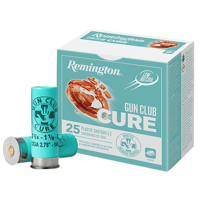 Remington Ammunition Gun Club Cure 12 Gauge 2.75" 1 1/8 oz 8 Shot 25 Per Box Remington Ammunition Gun Club Cure 12 Gauge 2.75" 1 1/8 oz 8 Shot 25 Per Box