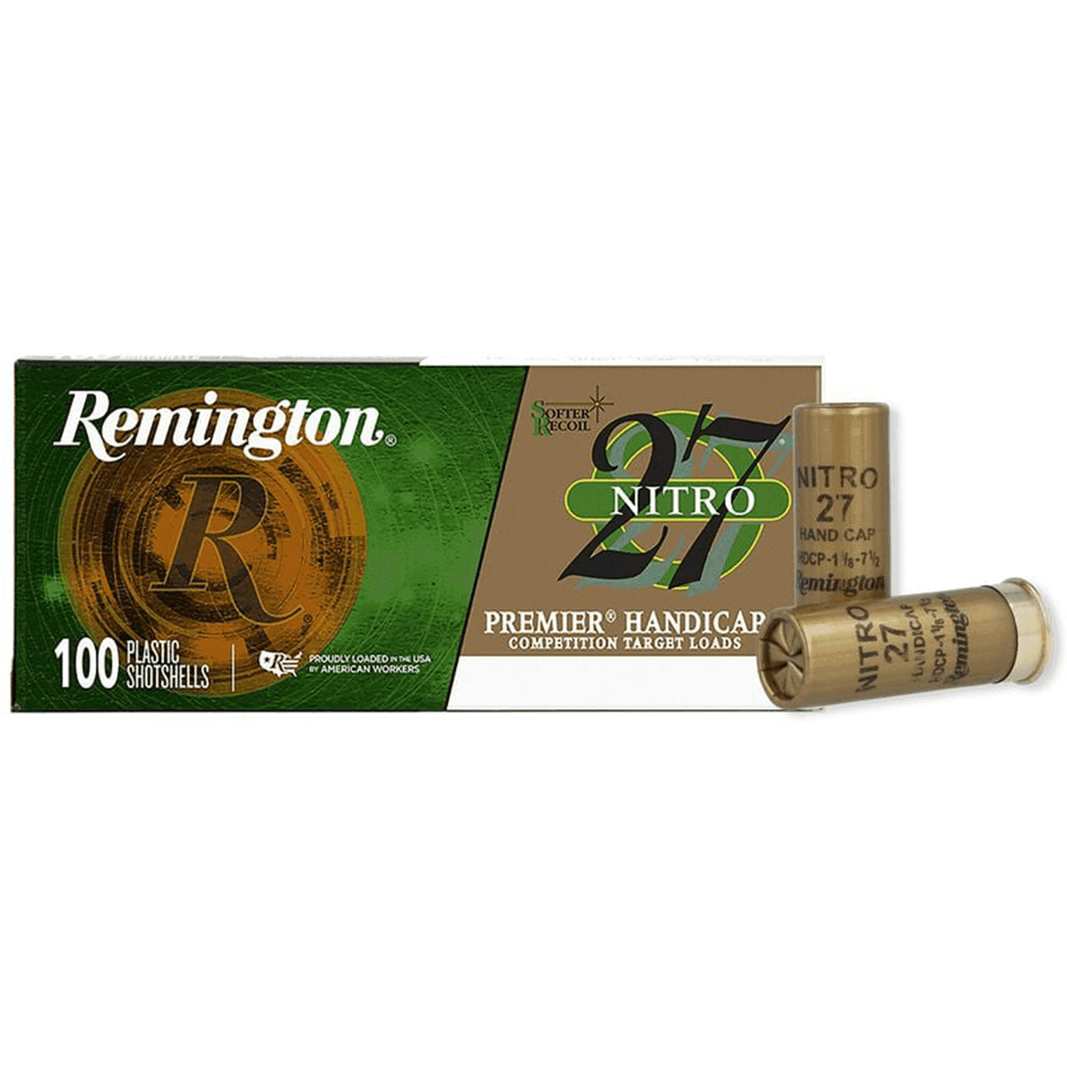 Remington Ammunition Premier Nitro 27 Handicap 12 Gauge 2.75" 1 1/8 oz 7.5 Shot 100 Per Box Remington Ammunition Premier Nitro 27 Handicap 12 Gauge 2.75" 1 1/8 oz 7.5 Shot 100 Per Box